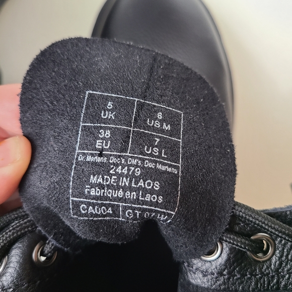 Like New! 1460 Pascal Mono Lace Up Boots Dr. Martens Soft Virginia Leather US 7 - Picture 8 of 9